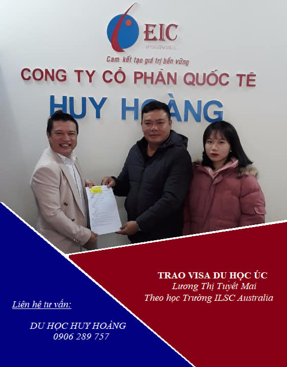 Chúc mừng visa du học Úc em Lương Thị Tuyết Mai